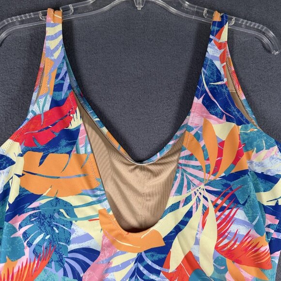 Old Navy Swimsuit Womens X-Large One Piece Leaf Print Tropical Bathing Suit - Picture 4 of 9